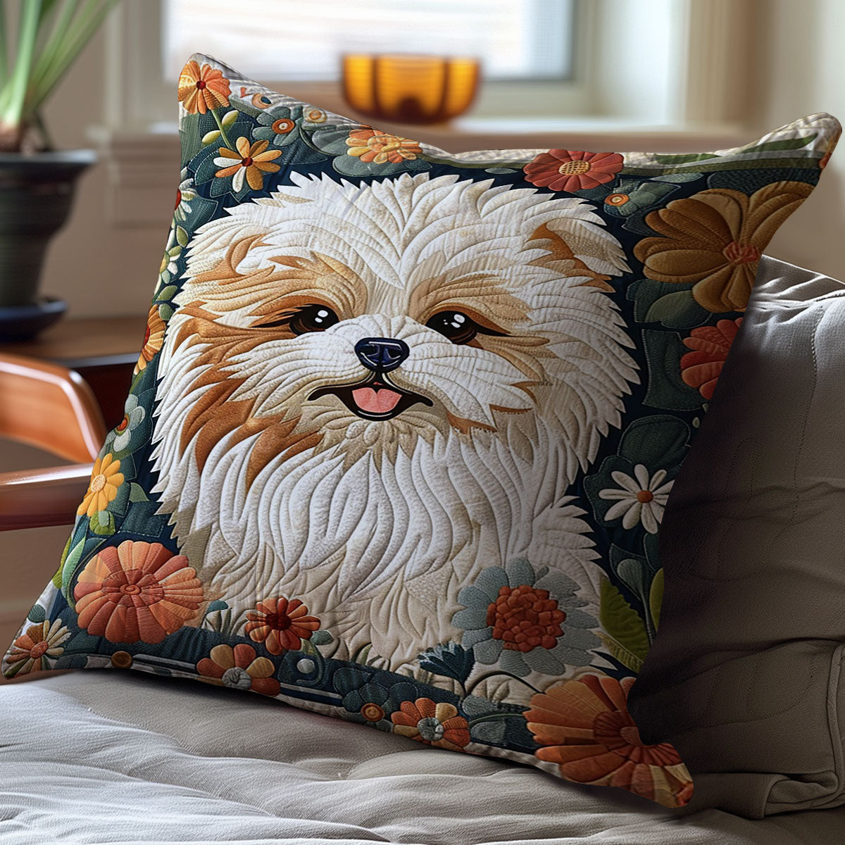 Cute Pomeranian WJ2410031CL Quilt Pillow Case