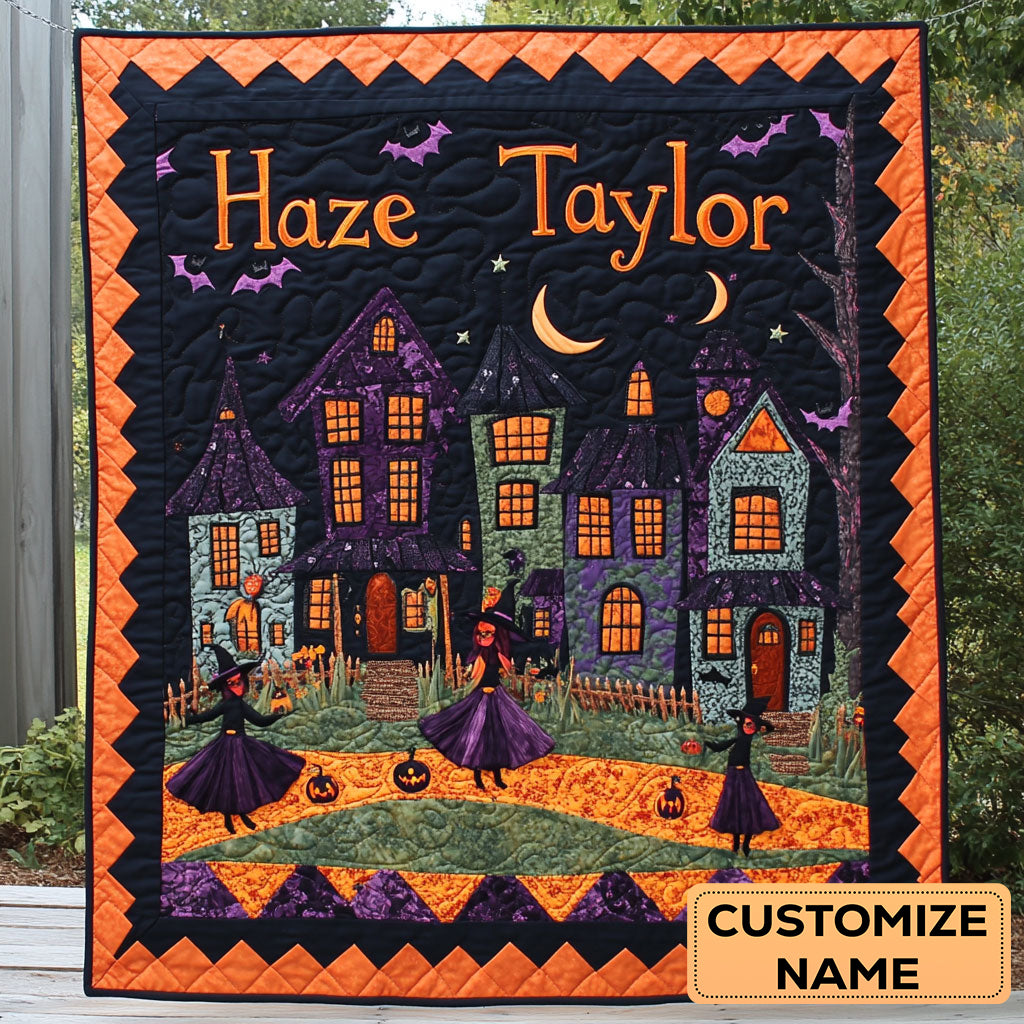 Witchy Lane WN3007119CL Personalized Baby Quilt