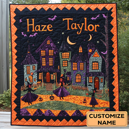 Witchy Lane WN3007119CL Personalized Baby Quilt