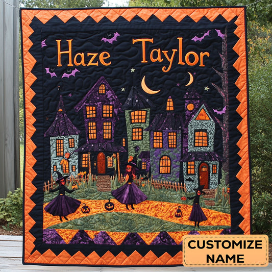 Witchy Lane WN3007119CL Personalized Baby Quilt