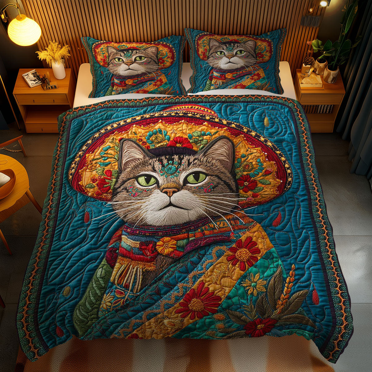 Sombrero Cat WN0302080CL Duvet Cover Set