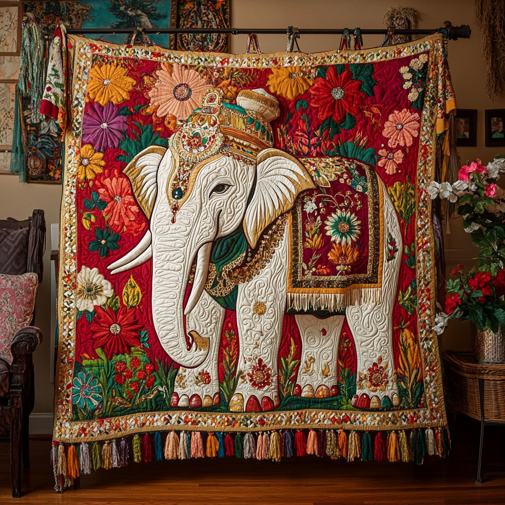 Floral Spirit Elephant WY0906038CL Quilt