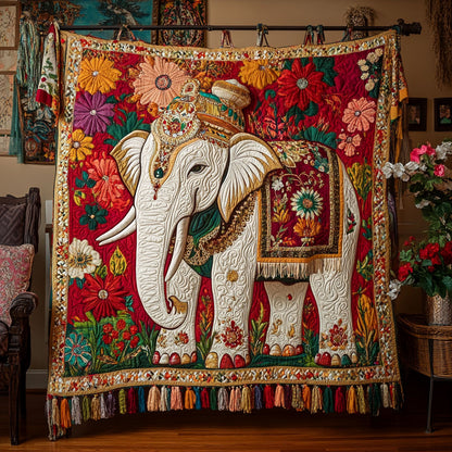 Floral Spirit Elephant WY0906038CL Quilt