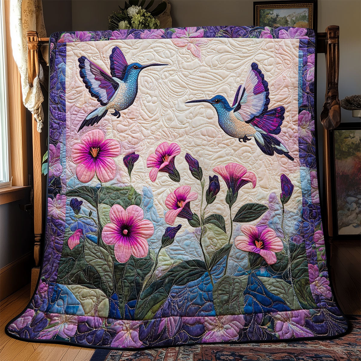 Blooming Hummingbird WJ1401001CL Quilt