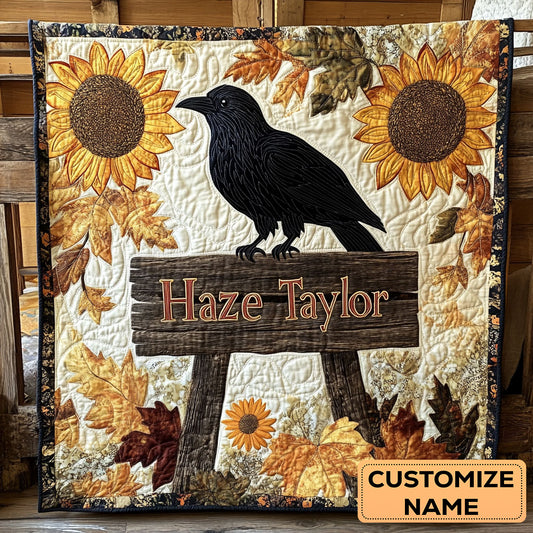 Autumn Crow WN2907005CL Personalized Baby Quilt