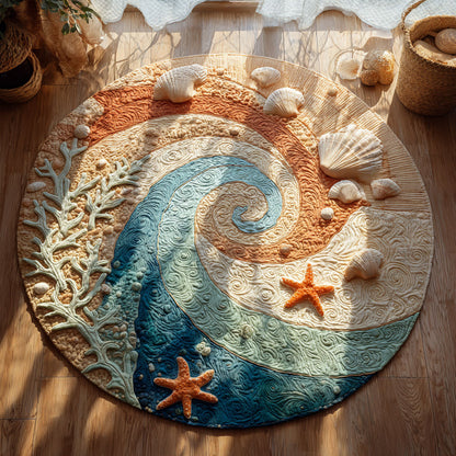 Seaside Glow CW0809057CL Quilted Round Mat