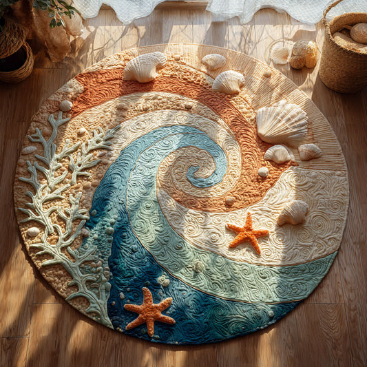 Seaside Glow CW0809057CL Quilted Round Mat