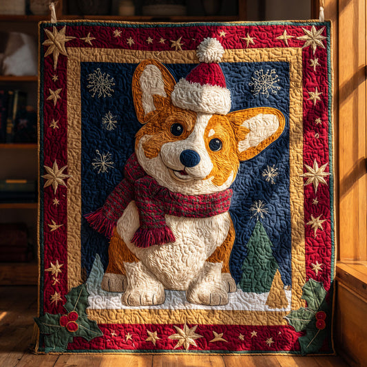 Christmas Star Corgi CW1109061CL Quilt
