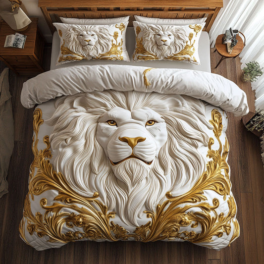 White Lion Portrait WY2402042CL Duvet Cover Set