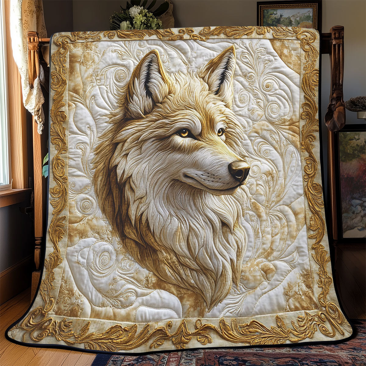 Fierce White Wolf WJ3012014CL Quilt