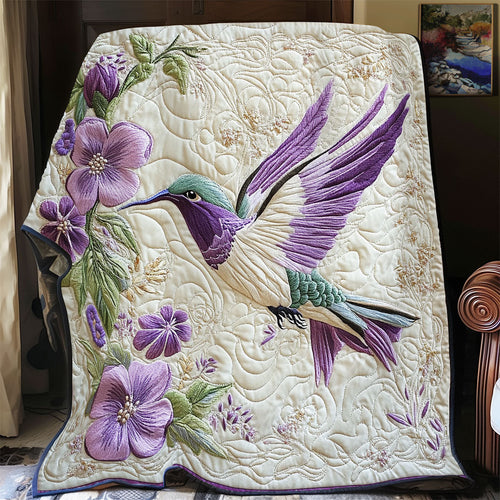 Floral Hummingbird WX0303079CL Quilt