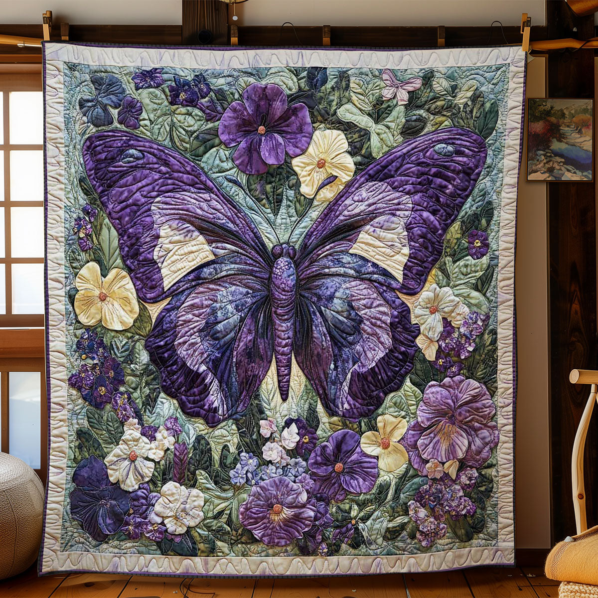 Garden Butterfly WN0601047CL Quilt