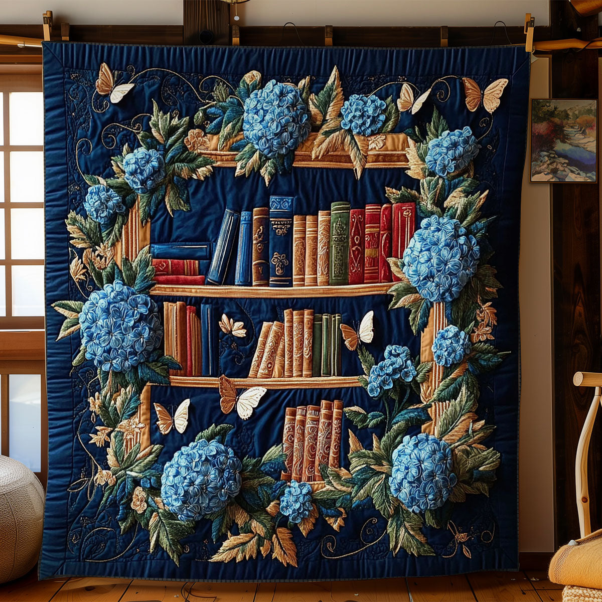 Hydrange Bookshelf WY0801034CL Quilt