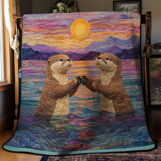Otter Sunset Happy WT1501001CL Quilt
