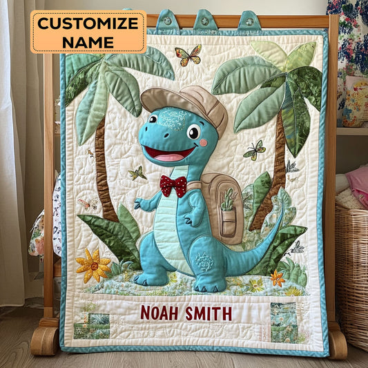 Dino Adventures WY1807004CL Personalized Baby Quilt