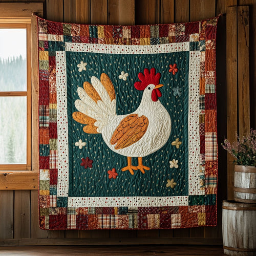 Rooster Flower DH2609005CL Quilt
