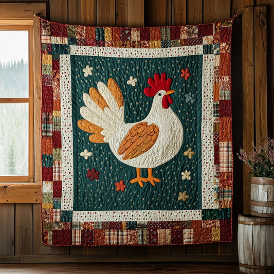 Rooster Flower DH2609005CL Quilt