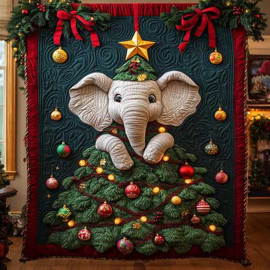 Elephant Christmas Tree WY1706010CL Quilt