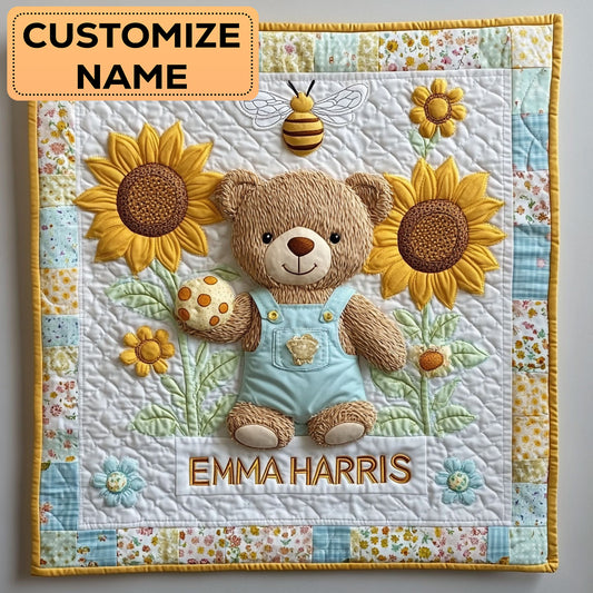 Honey Bear CW3007008CL Personalized Baby Quilt