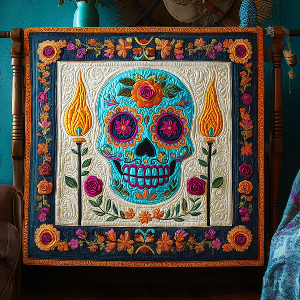 Candlelight Skull WY1108030CL Quilt