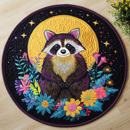 Moonlit Raccoon CW1501051CL Quilted Round Mat
