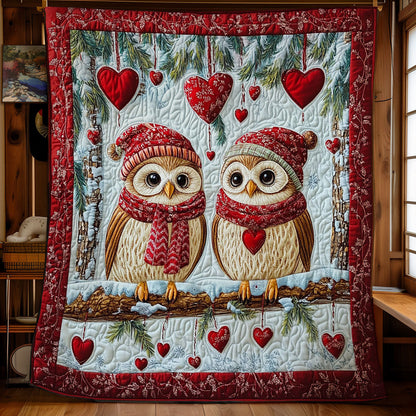 Couple Owl In Snow WY1701028CL Quilt