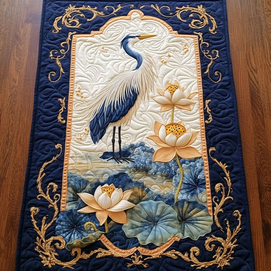 Lotus Pond WY1905046CL  Quilted Table Runner