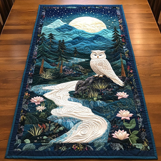 Mystical Moonlit Owl WJ2504021CL Quilted Table Runner