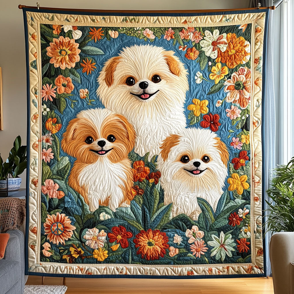 Cute Pomeranian WJ2810004CL Quilt