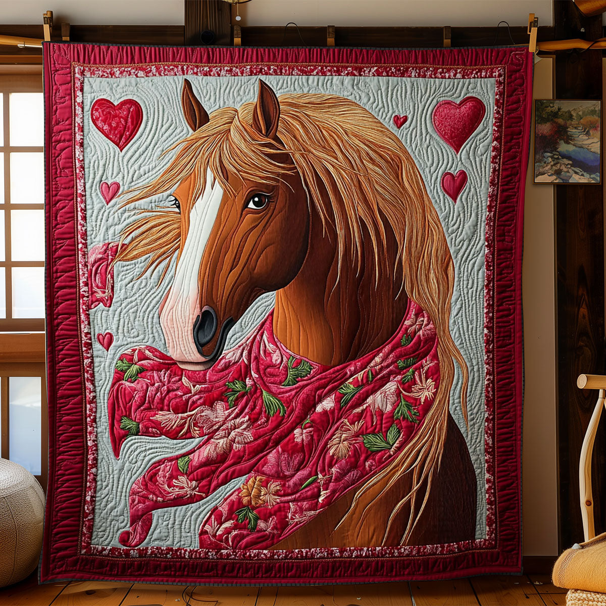 Heart Horse WY0801028CL Quilt