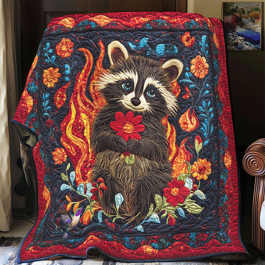 Flame Raccoon WY2012045CL Quilt