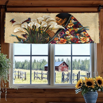 Sacred Floral Spirit WN1706068CL Quilted Valance