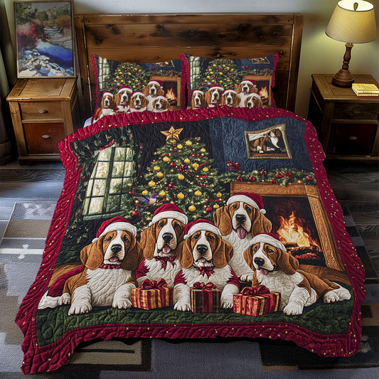 Basset Hound Family WY0212075CL Duvet Cover Set