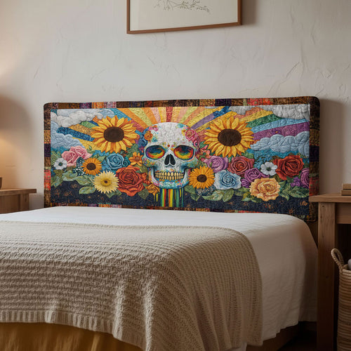 Spirit Skull WN1312078CL Quilted Headboard Slipcover