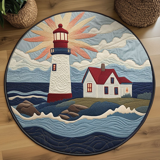 Sunray Lighthouse WN0408070CL Quilted Round Mat
