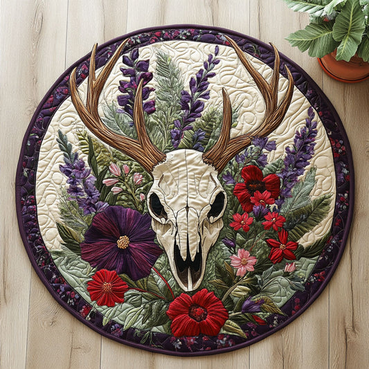 Antler Garden CW0507001CL Quilted Round Mat