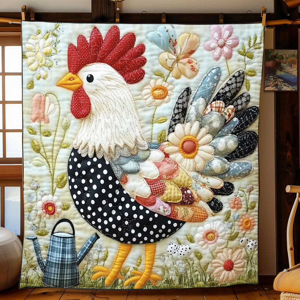 Chicken Charm WJ3012007CL Quilt