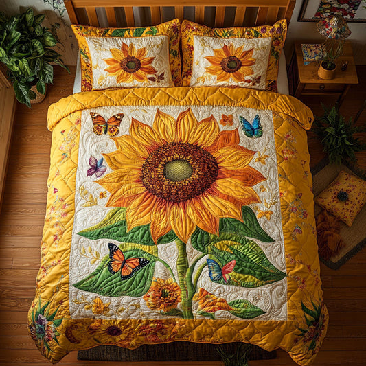 Butterfly And Sunflower WY2202004CL Duvet Cover Set