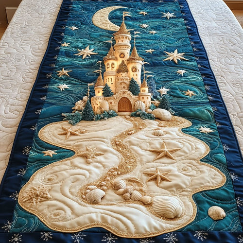 Sandcastle In Night WY2605035CL Quilted Table Runner