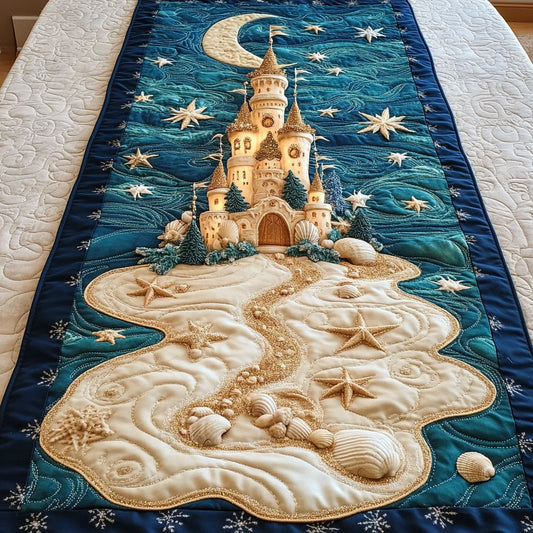 Sandcastle In Night WY2605035CL Quilted Table Runner