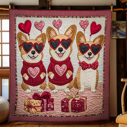 Corgi Love Trio WN3112013CL Quilt