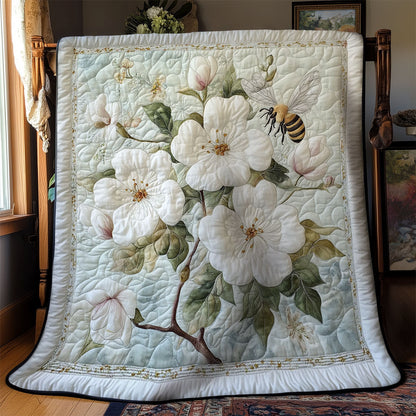 White Garden And Bee WY2003078CL Quilt