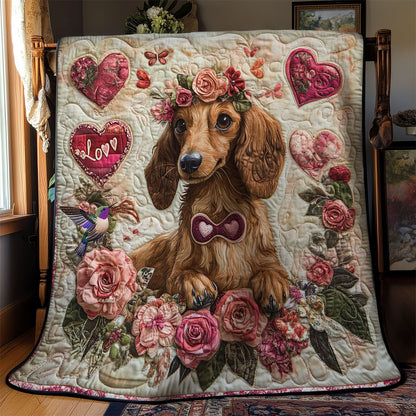 Floral Dachshund WN2412014CL Quilt