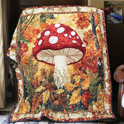 Mushroom In Autumn Forest WY2201074CL Quilt