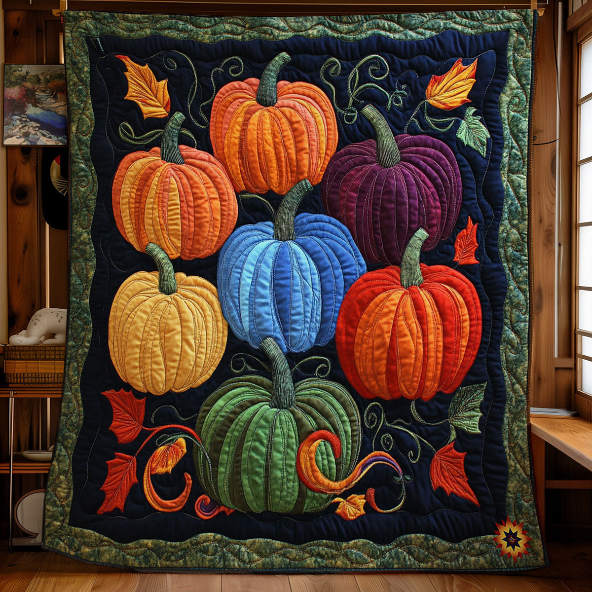 Rainbow Pumpkin WY2712056CL Quilt