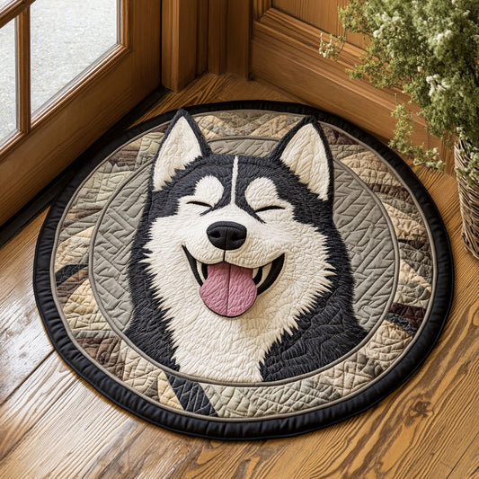 Happy Husky CP0407058CL Quilted Round Mat