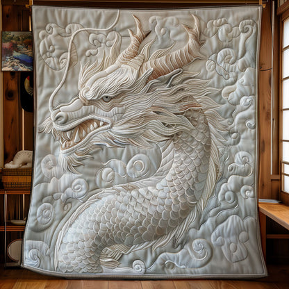 White Dragon Portrait WY0801089CL Quilt