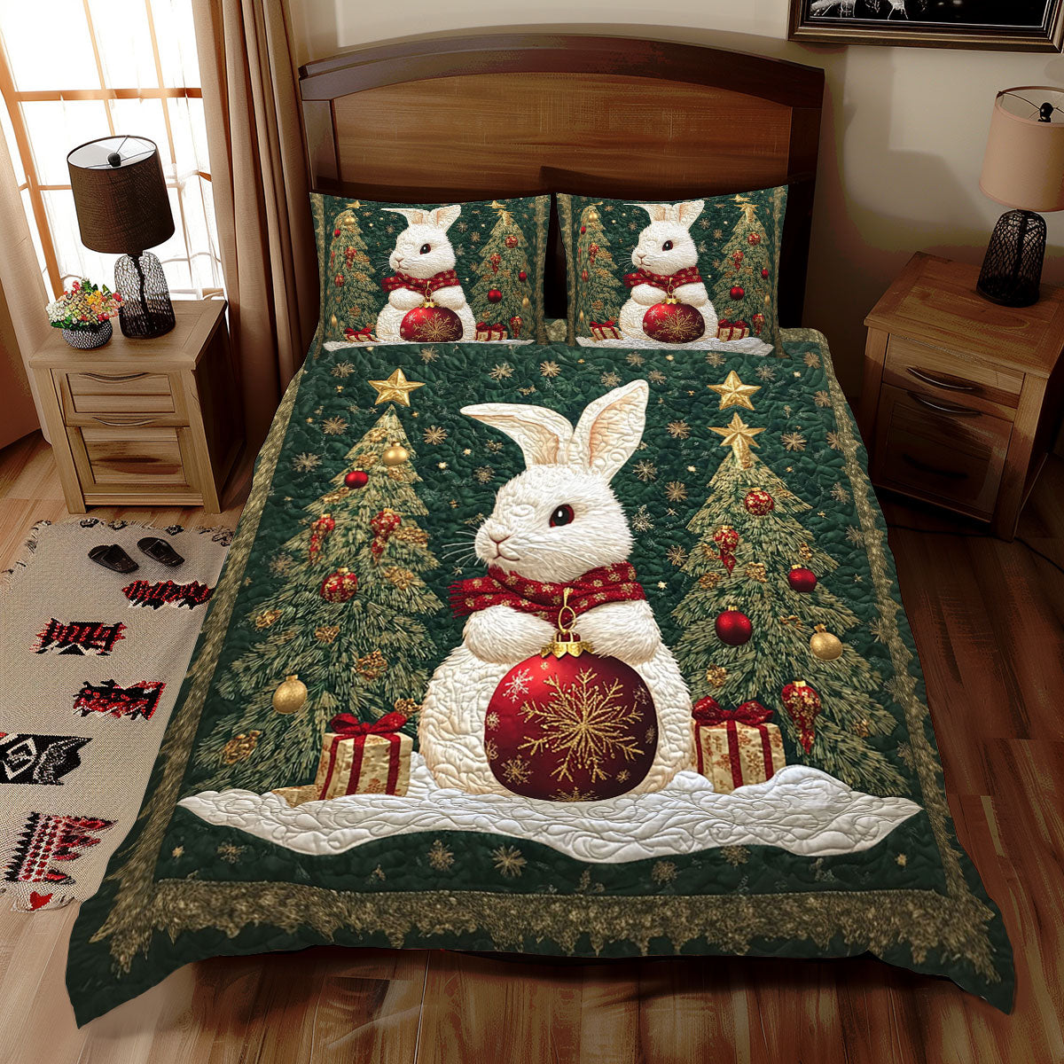 Christmas Rabbit WJ2611033CL Duvet Cover Set