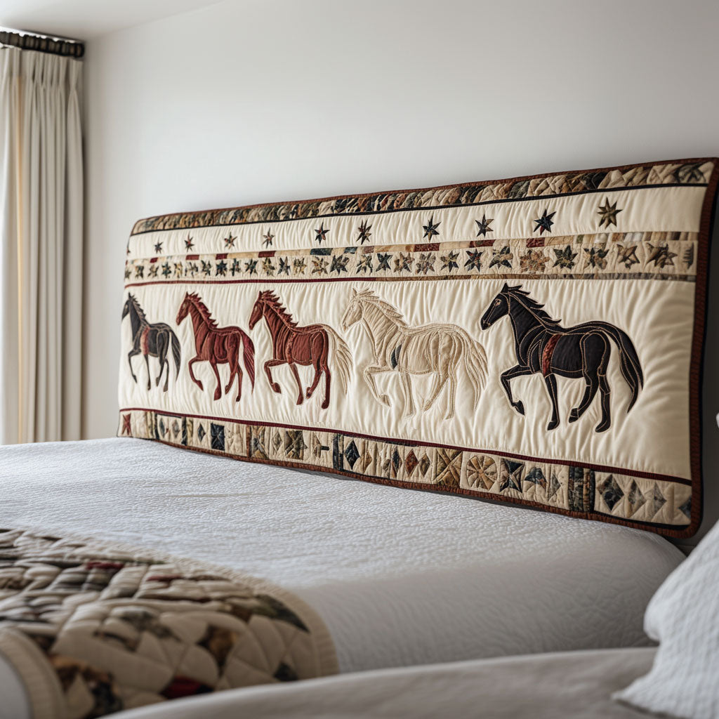 Prairie Stallions CP1612033CL Quilted Headboard Slipcover