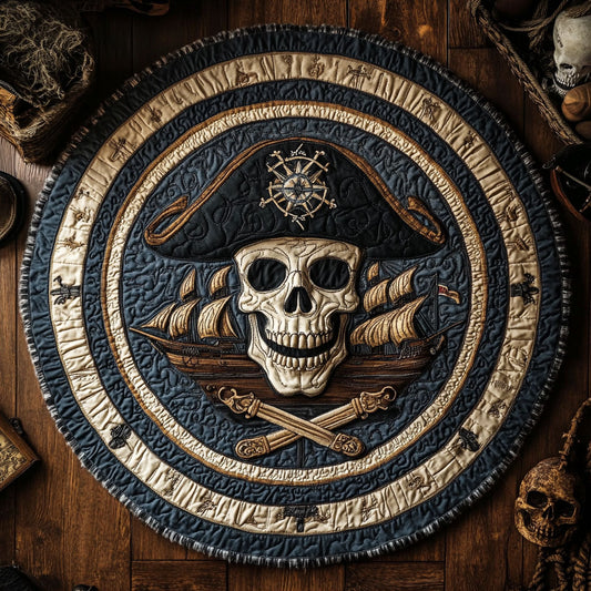 Boo Crew Skull WN1207002CL Quilted Round Mat
